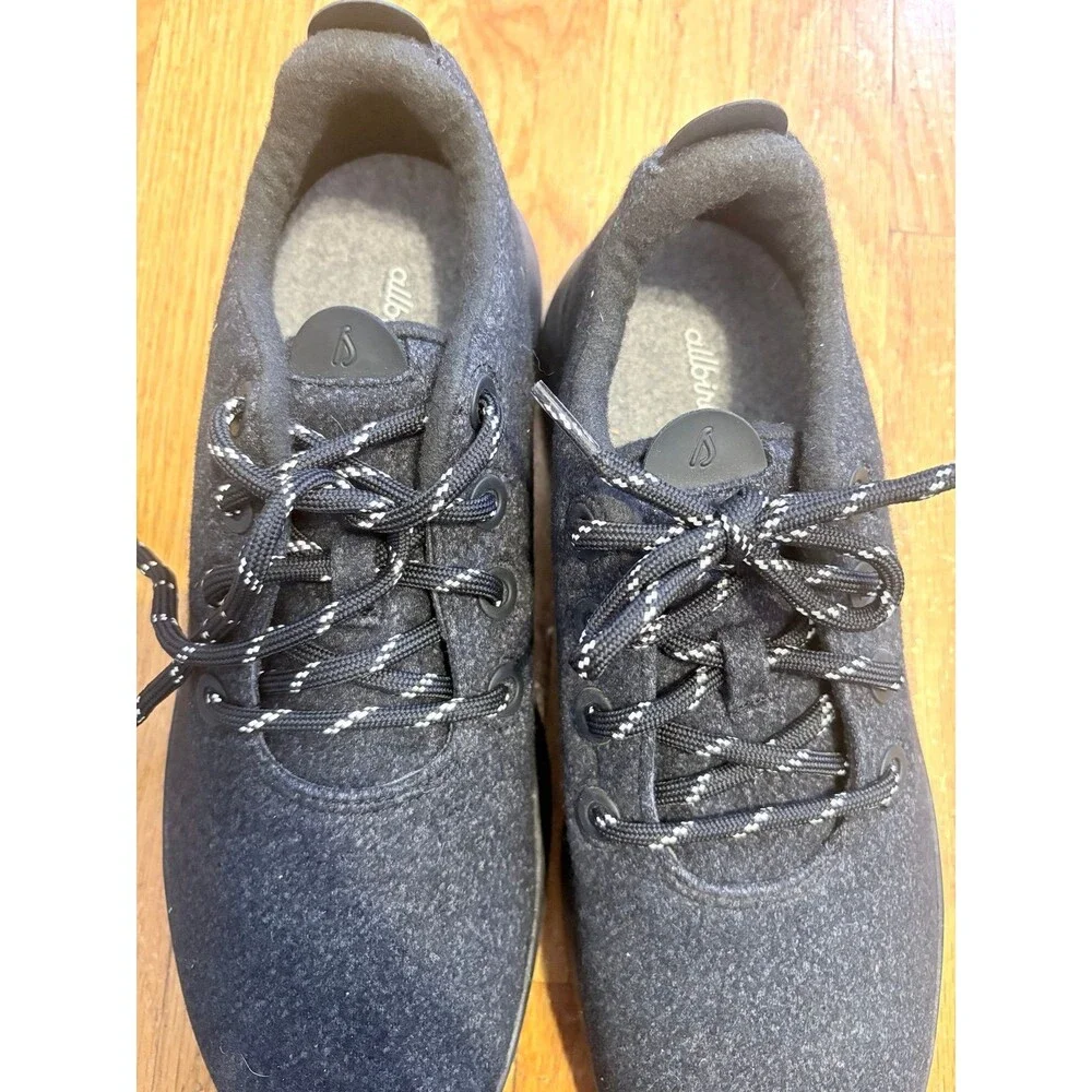 Allbirds Mens Wool Runner Sneakers Size 12 in black NWOT